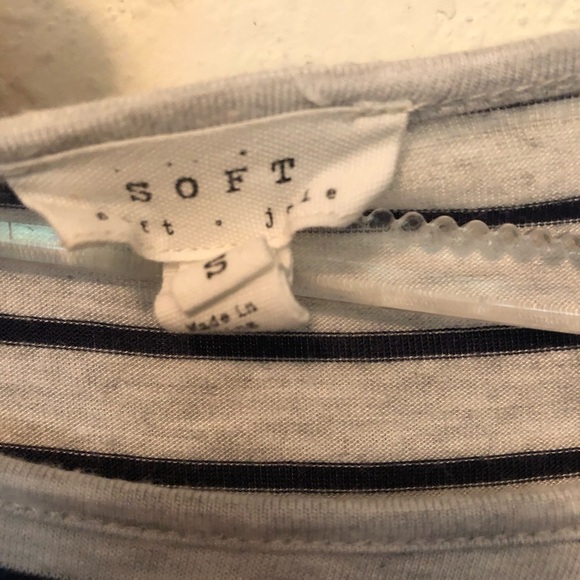 Joie Soft Dolman Sleeve Striped Long Sleeve Tee S - Picture 3 of 5